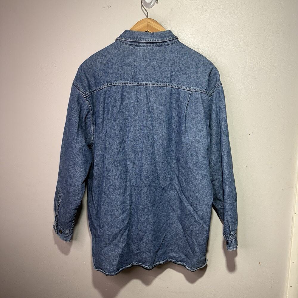 Wolverine Shacket Men’s XL Denim Shirt Jacket Flannel Lined Workwear Heavy - Picture 2 of 7